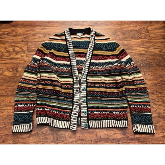 IVKO Beautiful Knit multicolor 36/38 Small Colorful Patterned Cardigan - Picture 1 of 8
